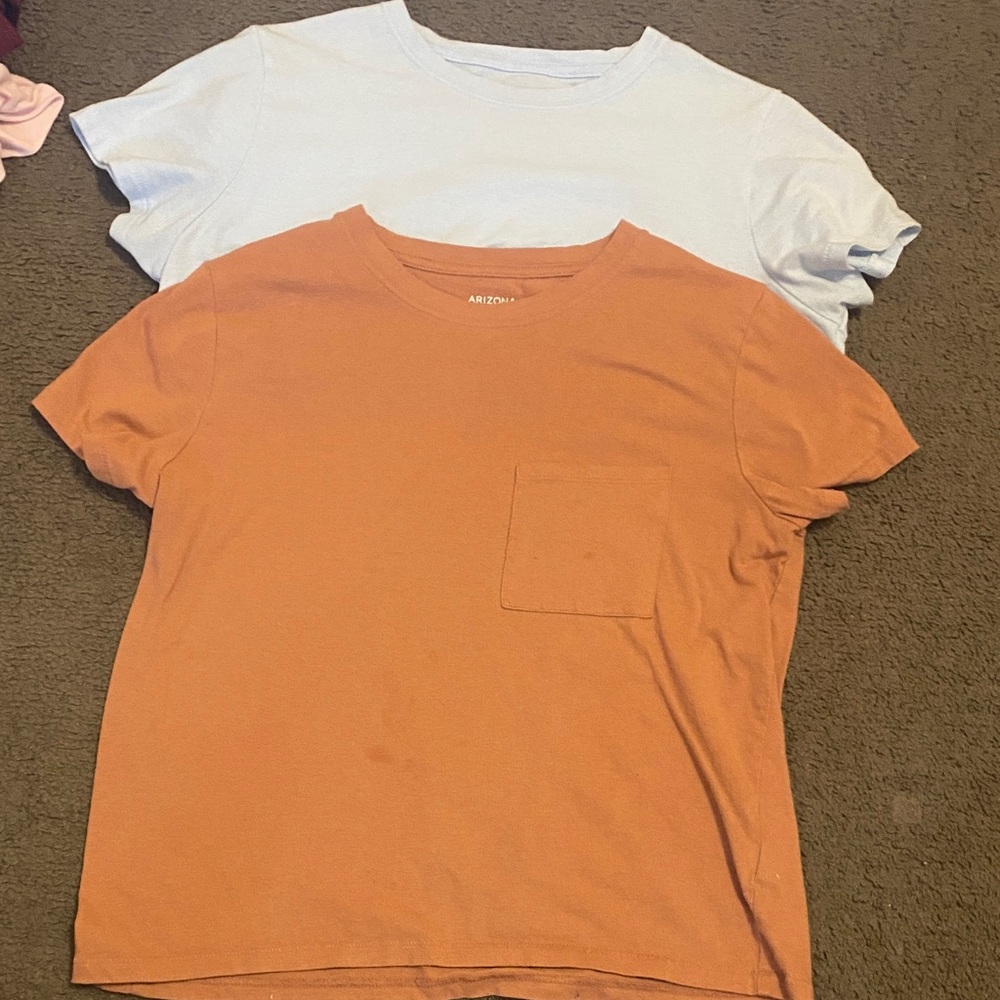 Amazon Essentials Kids' Tees in Orange and Light Blue